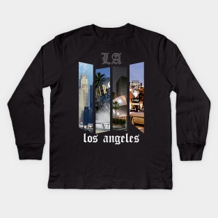 Sights of Los Angeles Kids Long Sleeve T-Shirt